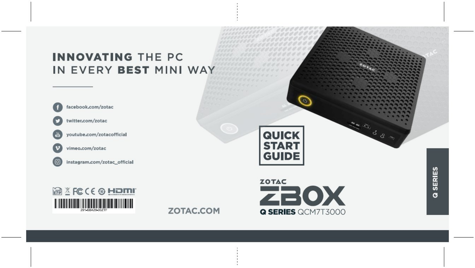 Zotac QCM7T3000 operation manual