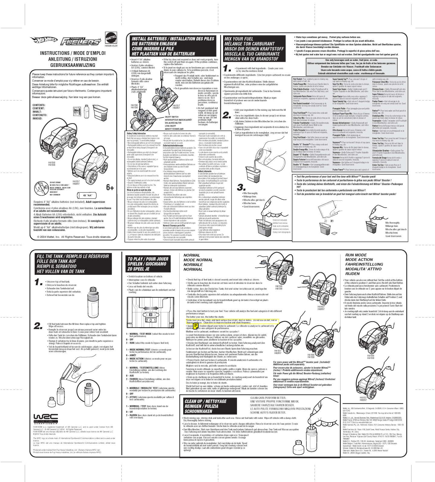 Fisher-Price H0396, H4137 Instruction Sheet