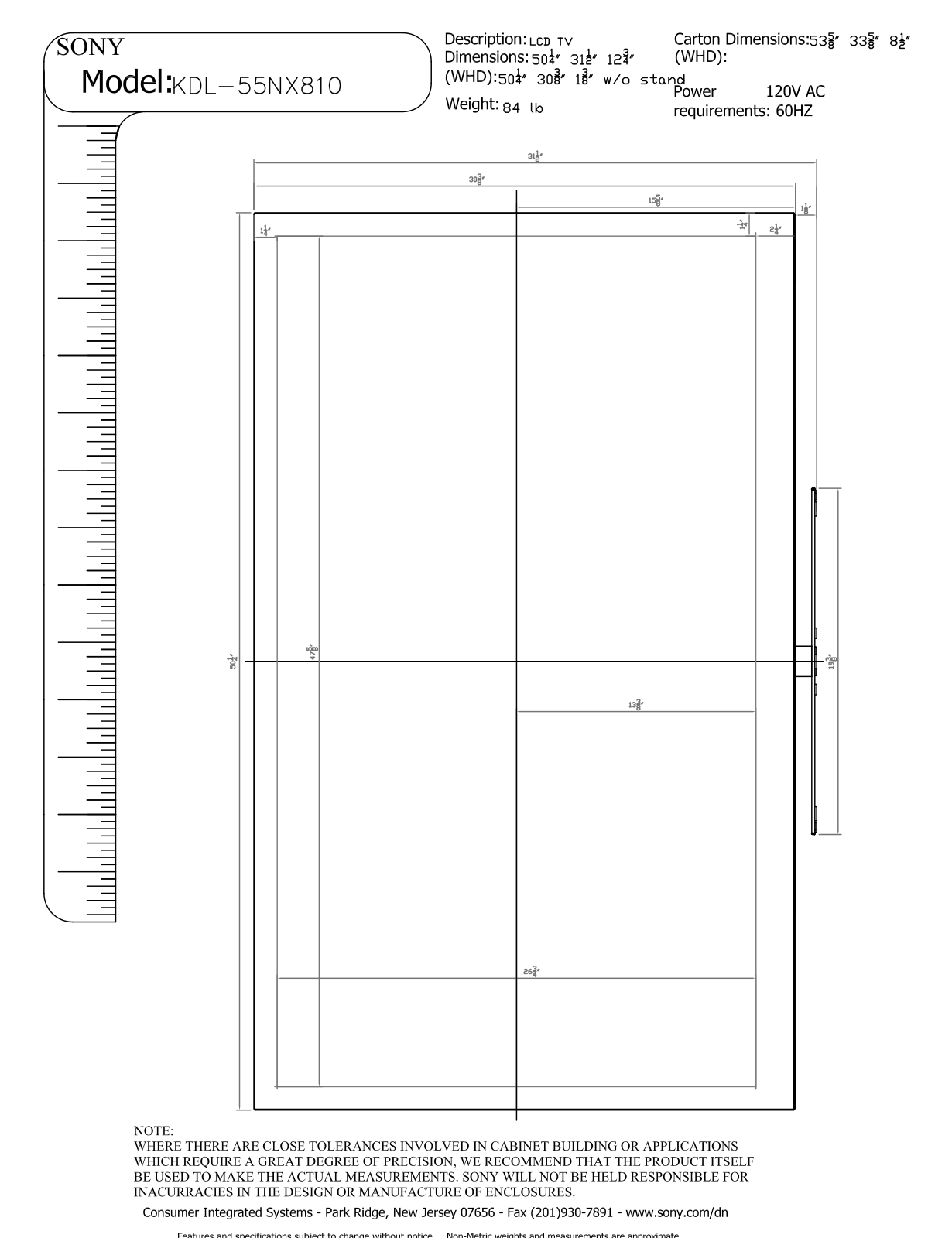 Sony BRAVIA KDL-55NX810 User Manual