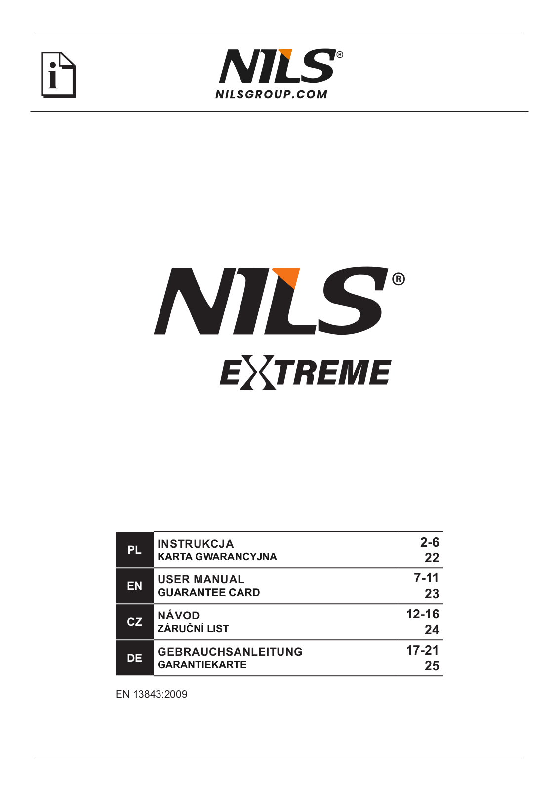 NILS NA14124, NA20006, NH18192, NH18366A, NA20001 User guide - ManualMachine.com