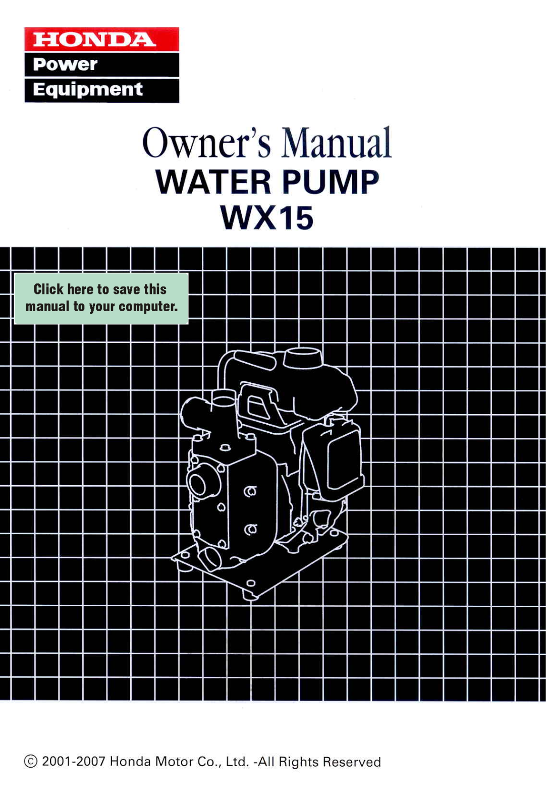 Honda Power Equipment WX15 User Manual