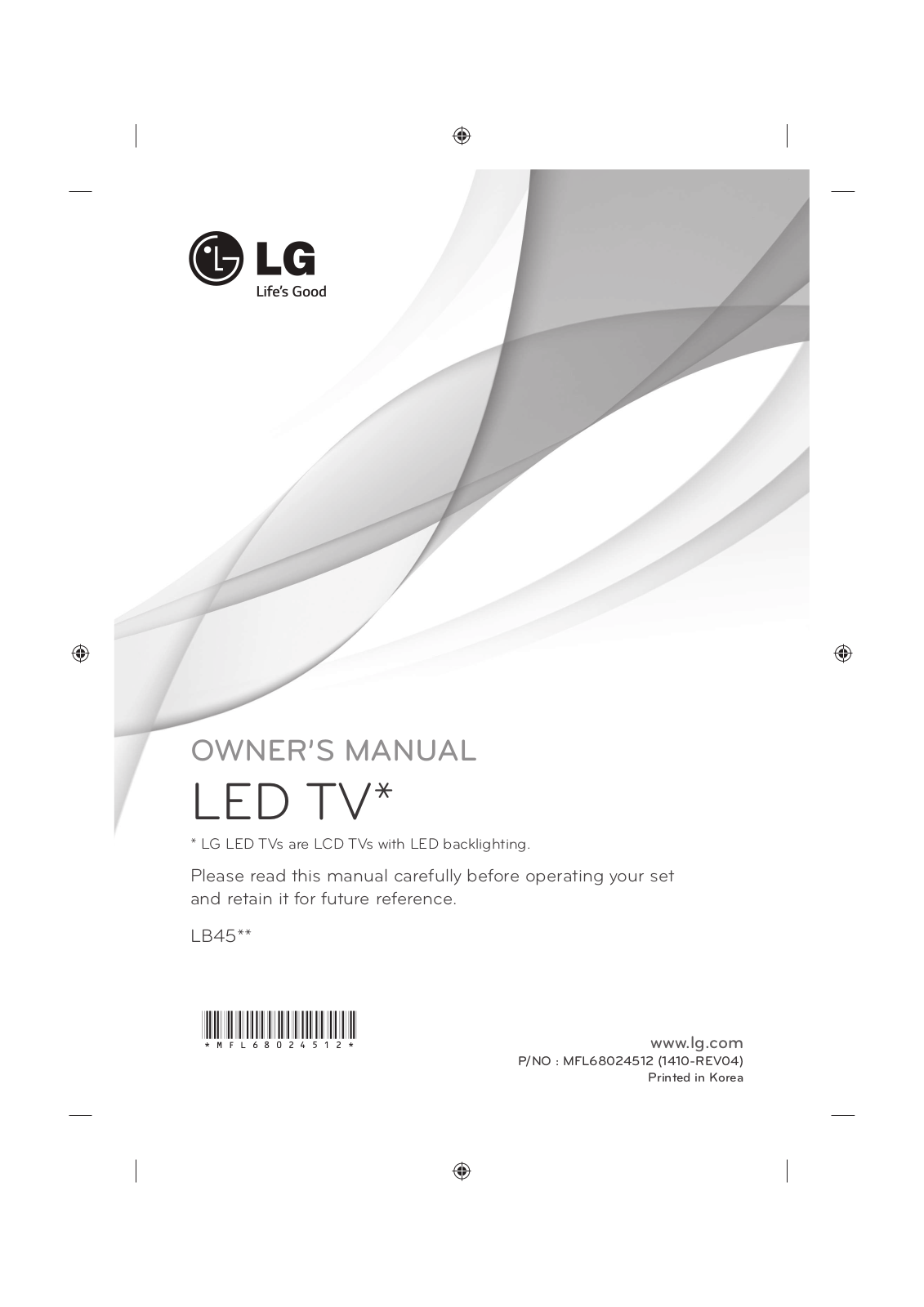 LG 24LB450U User manual