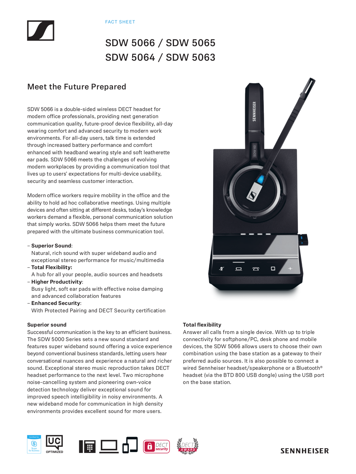 Sennheiser 507011 Product Data Sheet