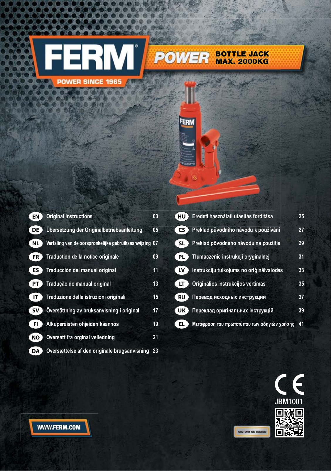 FERM JBM1001 User Manual