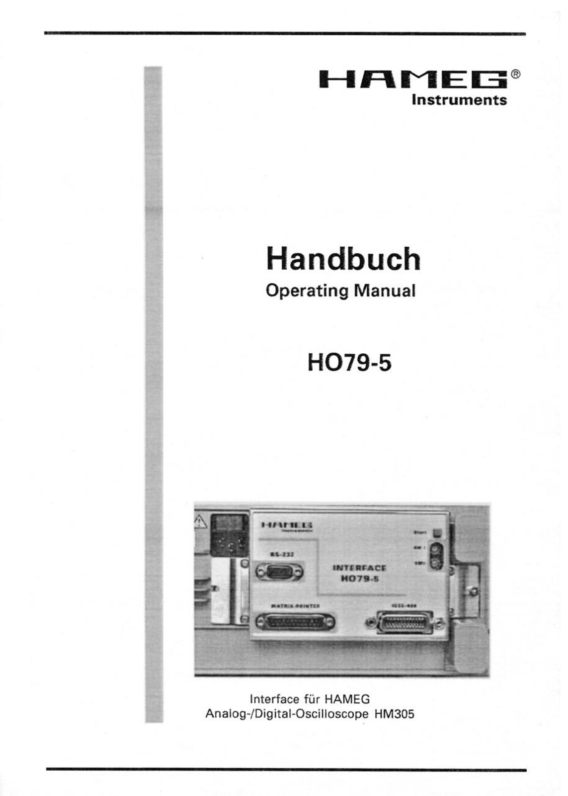 HAMEG HO79-5 User Manual