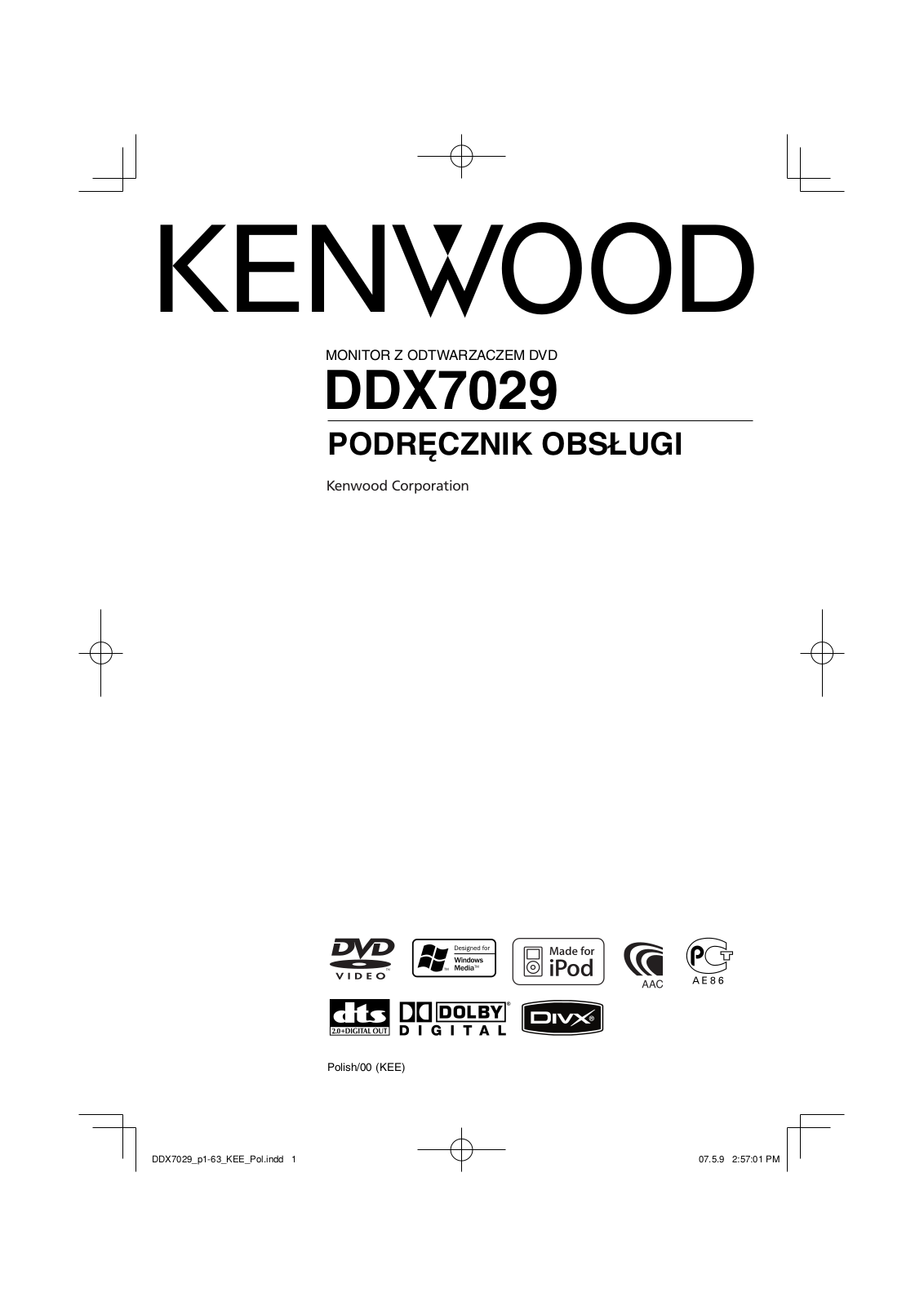 Kenwood DDX7029 User Manual