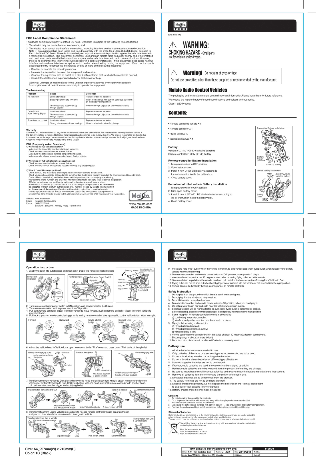 May Cheong Toy Fty 11014RC49 User Manual