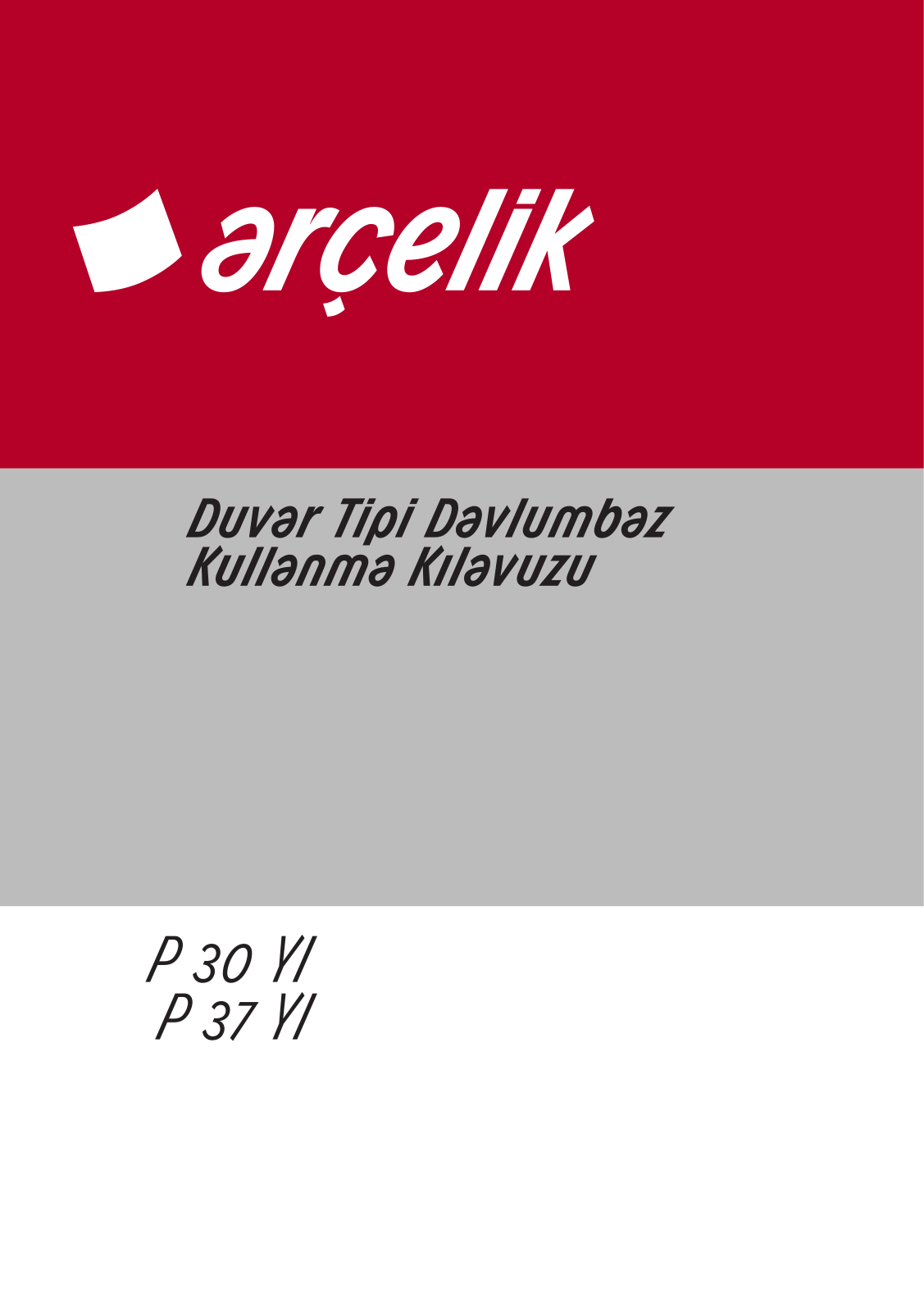 Arçelik P37YI User manual