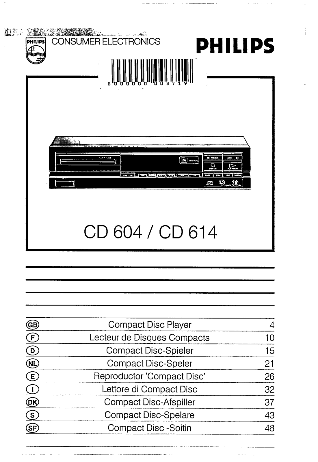 Philips CD614 User Manual