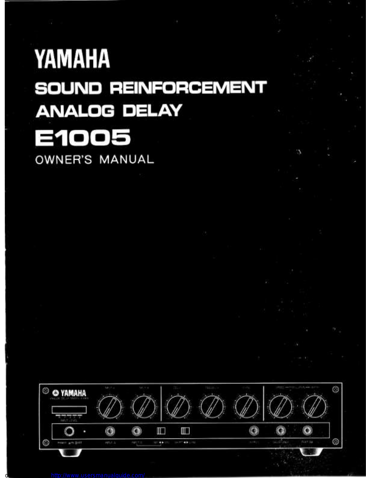 Yamaha Audio E1005 User Manual