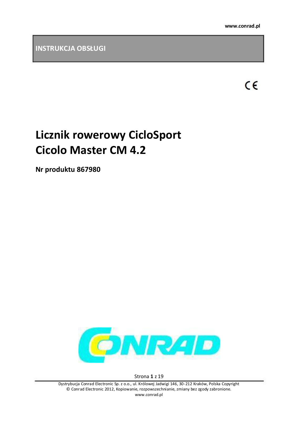 CicloSport CM 4.2 User manual