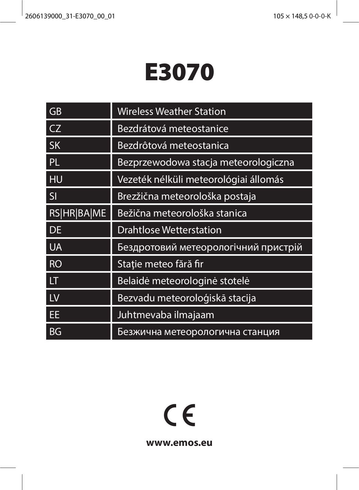 EMOS E3070 User Manual