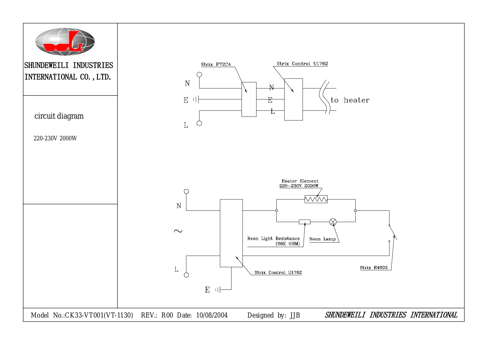 Vitek CK33 ciruit diagram