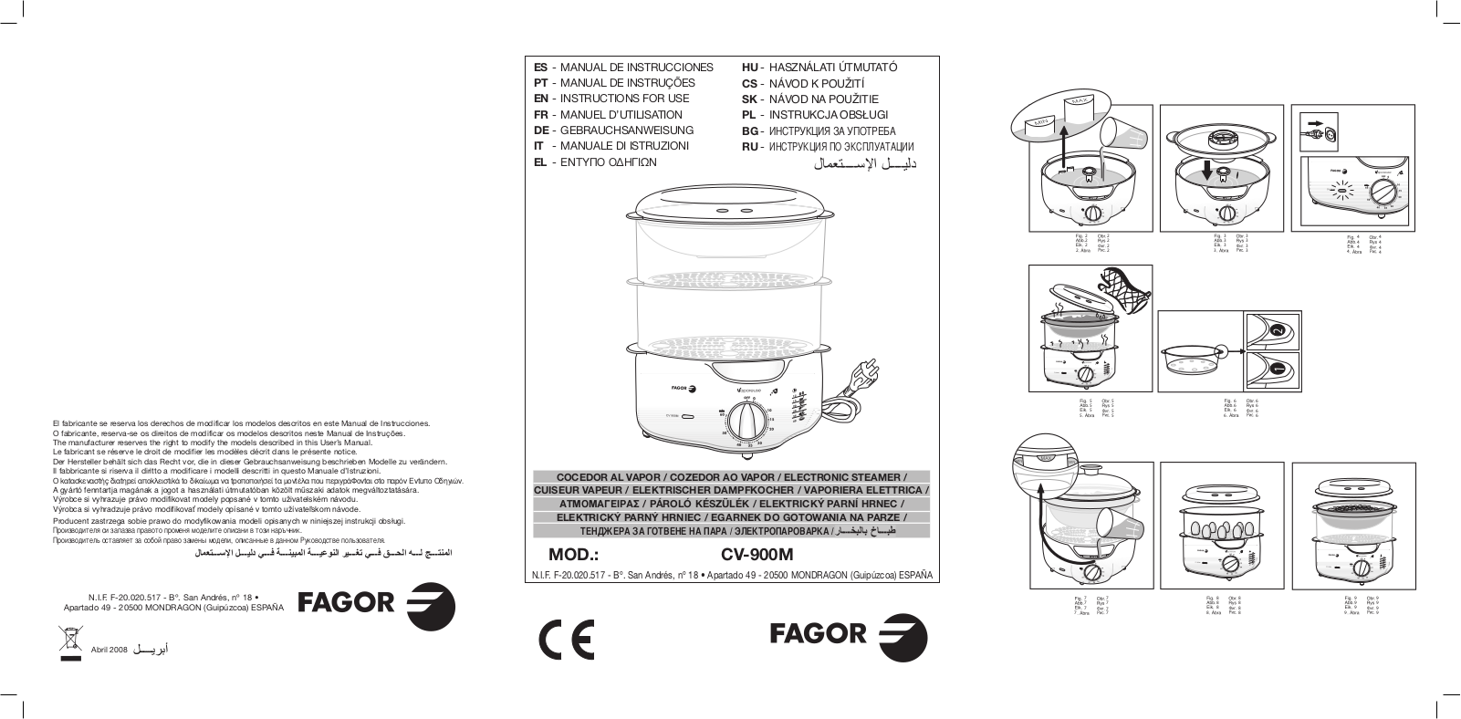 Fagor CV 900M User Manual