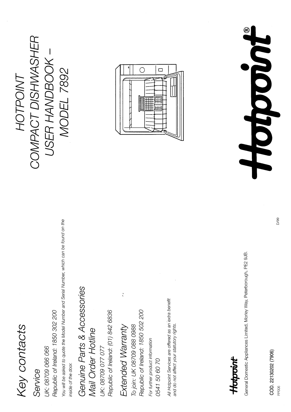 Hotpoint-Ariston HB7892 User Manual