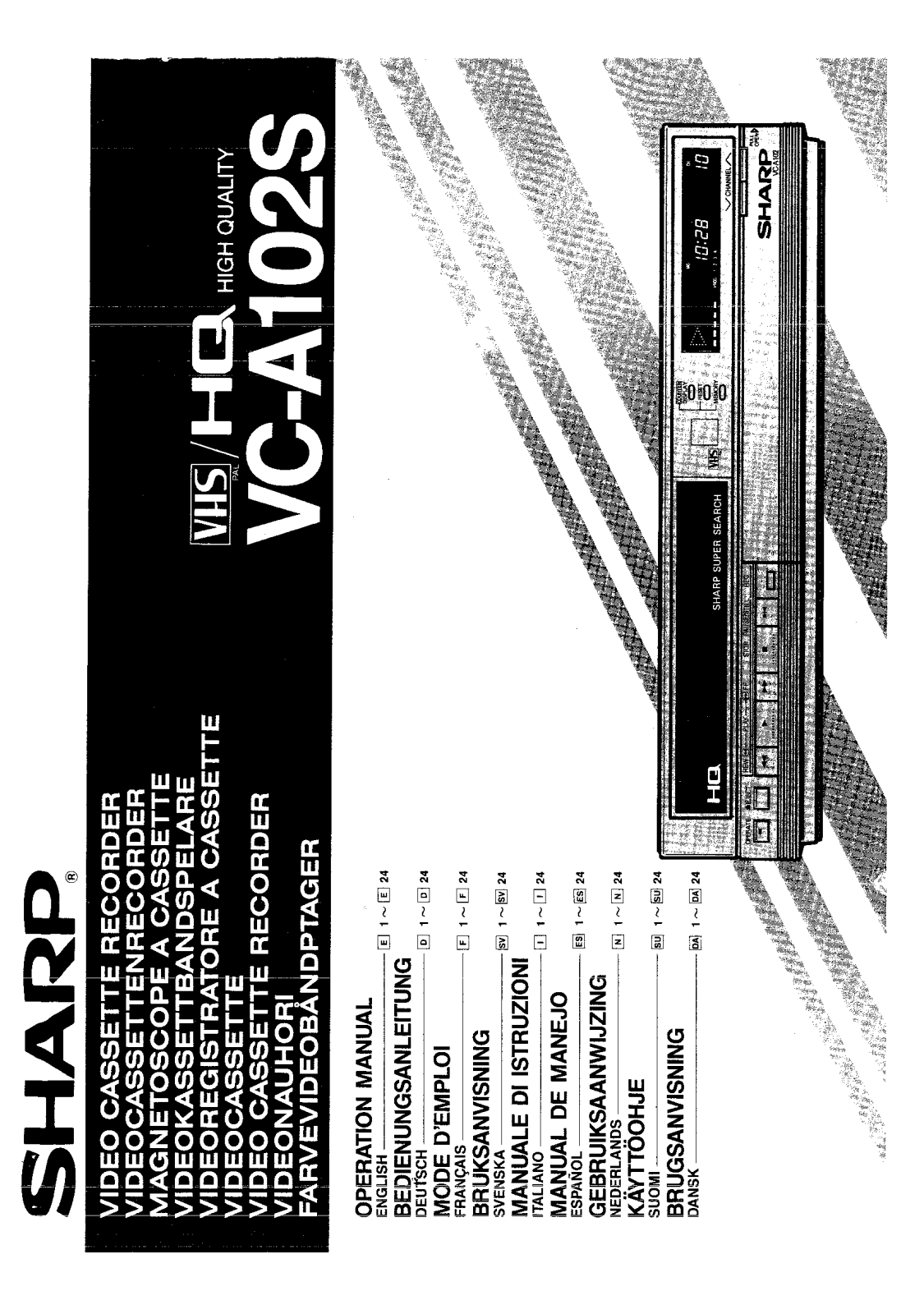 Sharp VC-A102S User Manual