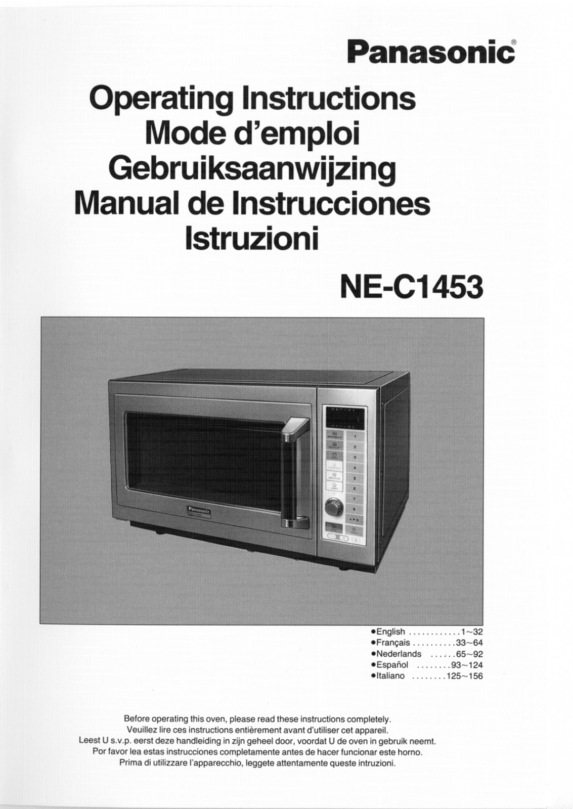 PANASONIC NEC1453 User Manual