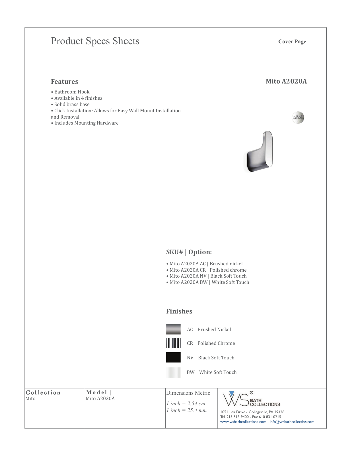 WS Bath Collections WSO3079 Specifications - ManualMachine.com