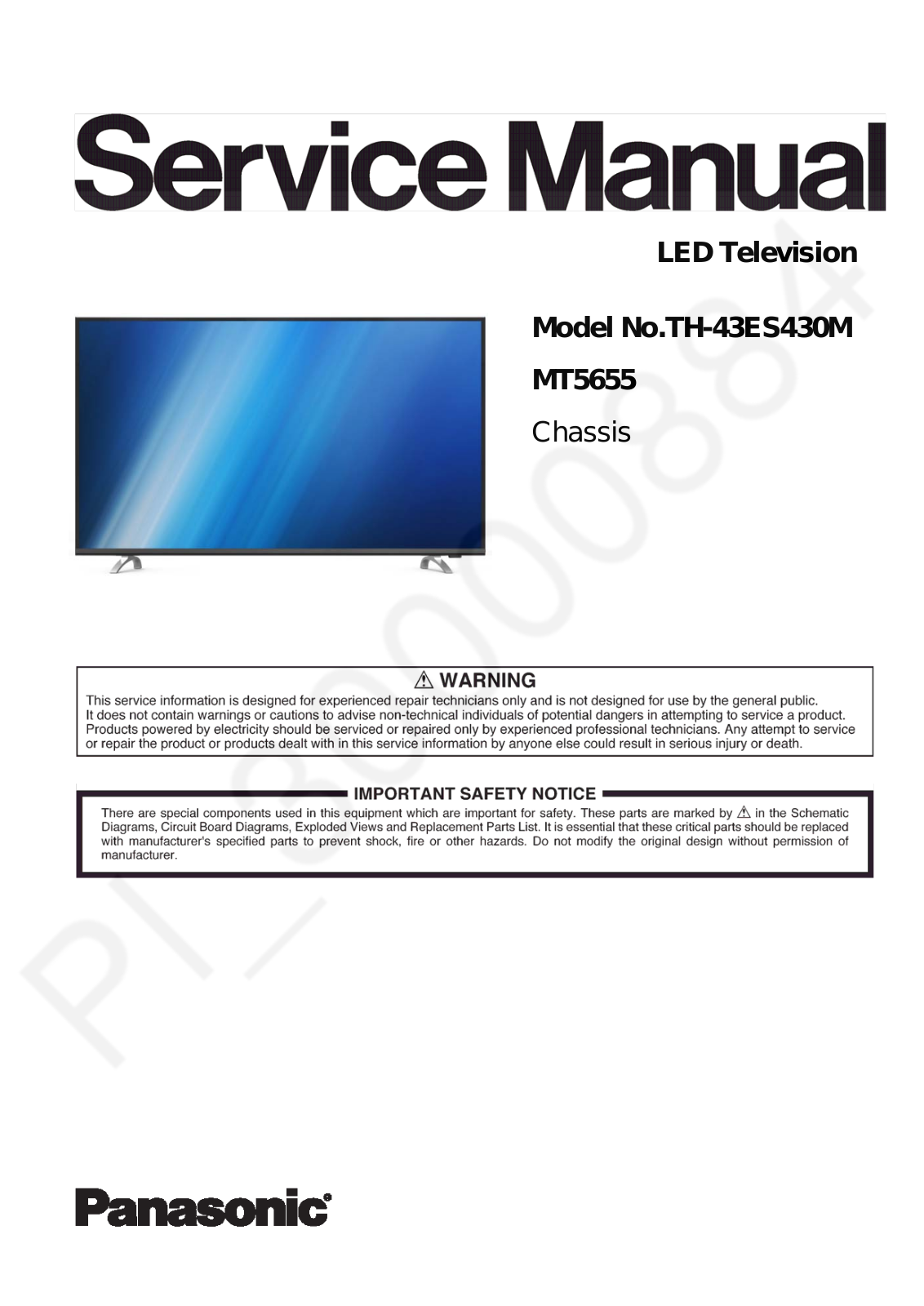 Panasonic TH-43ES430M Schematic