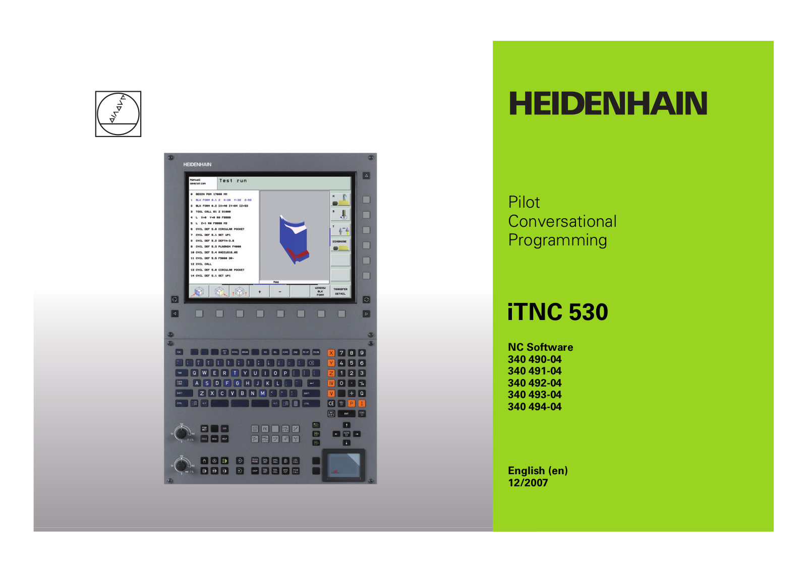 heidenhain iTNC 530 Programming Manual