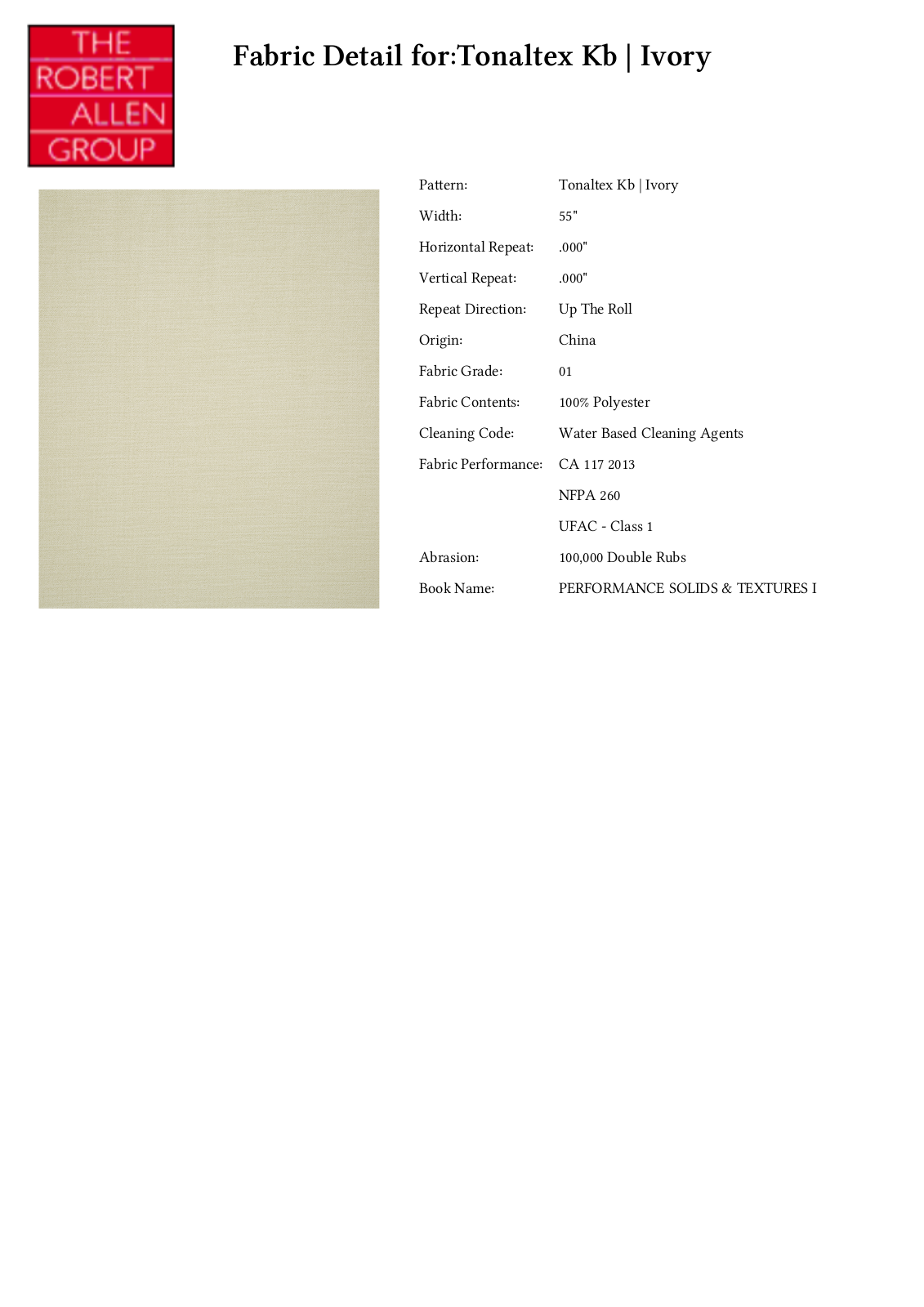 Robert Allen RALF2083 Specifications - ManualMachine.com
