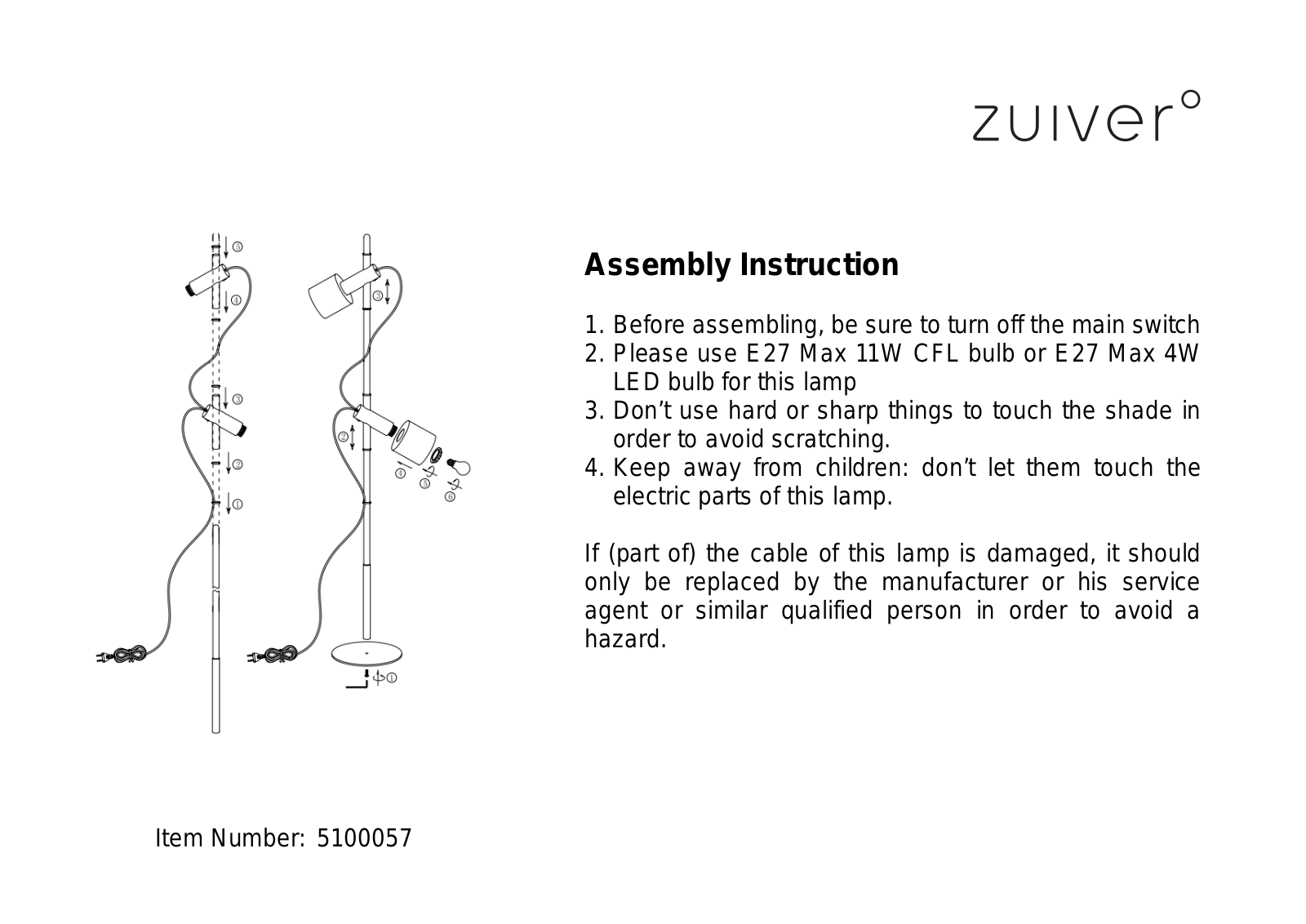 Zuiver ZIVE1367 Installation & Assembly - ManualMachine.com
