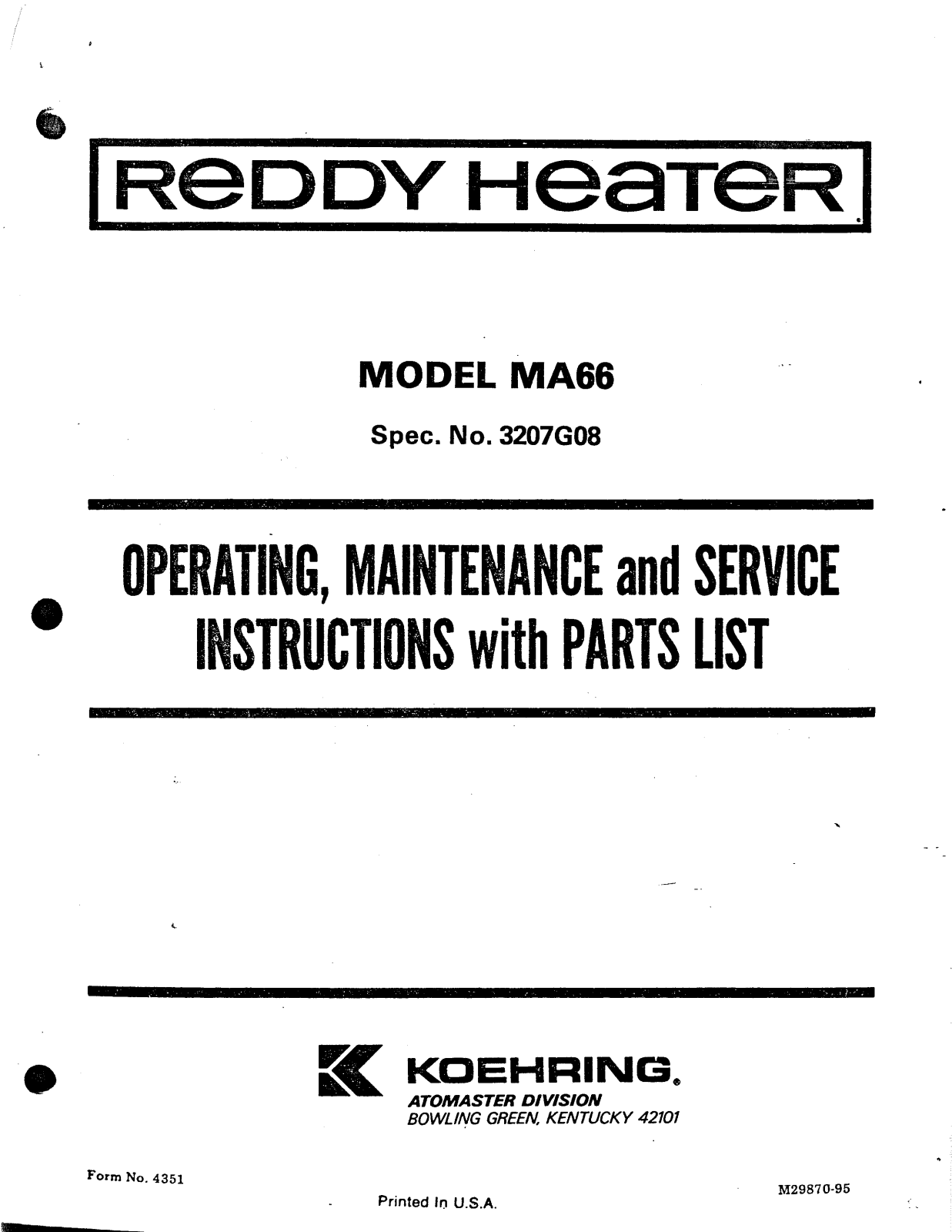 Desa Tech MA66 Owner's Manual