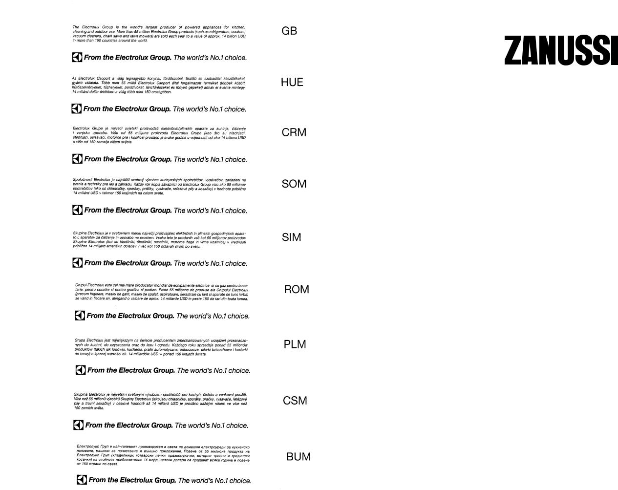 Zanussi ZD19/5R User Manual