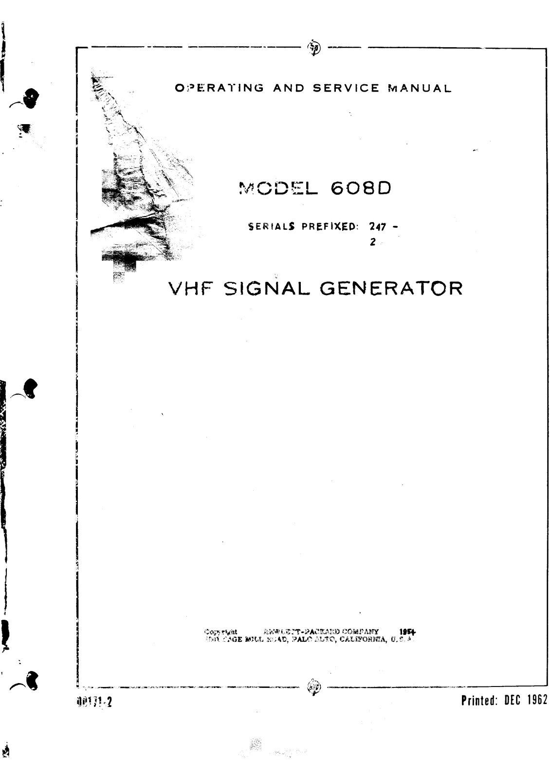 HP 608D Service manual