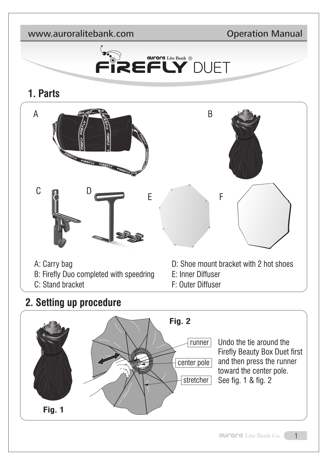 Aurora Lite Bank Firefly Duet User Manual