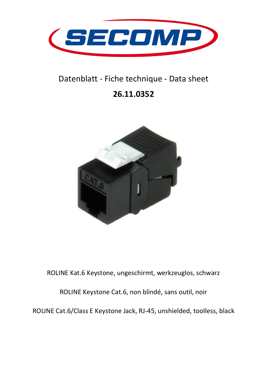 ROLINE 26110352 Datasheet - ManualMachine.com