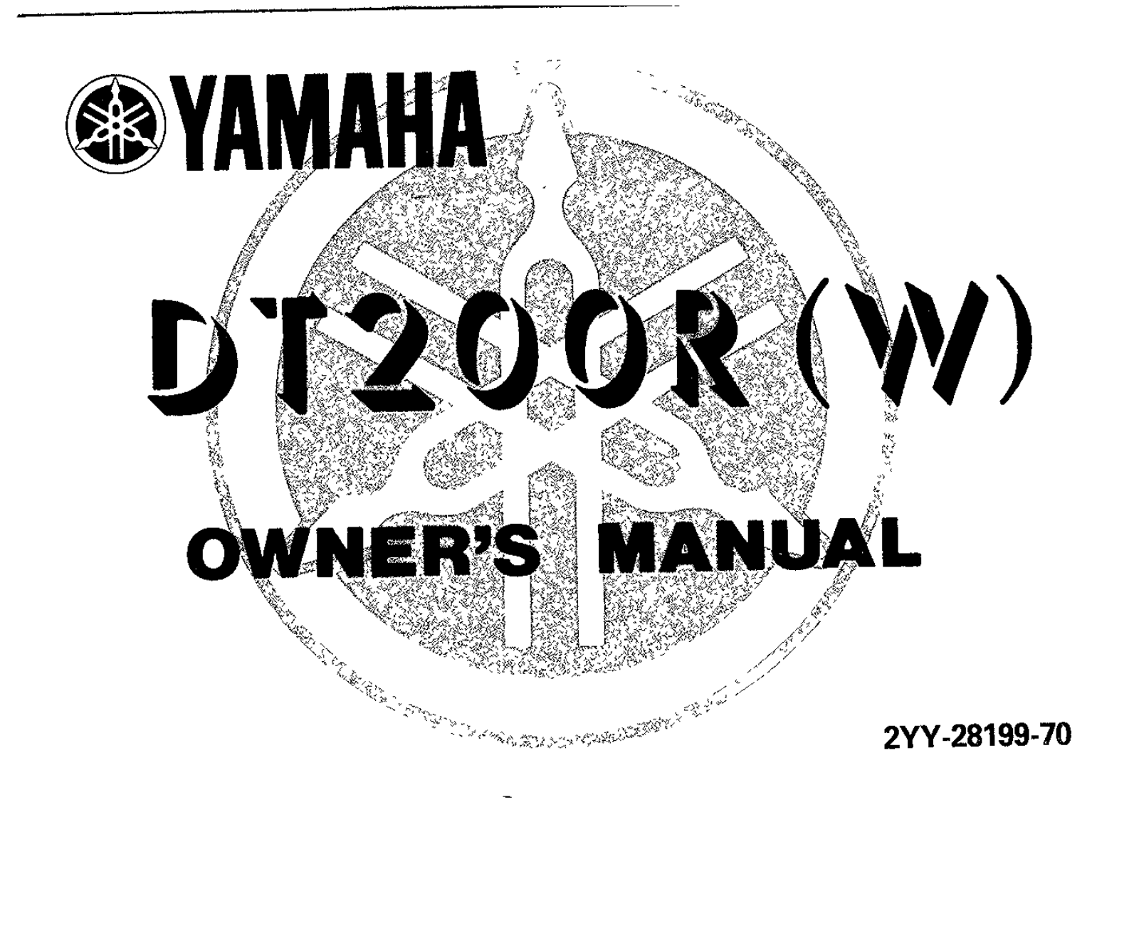 Yamaha DT1200 W 1989 Owner's manual