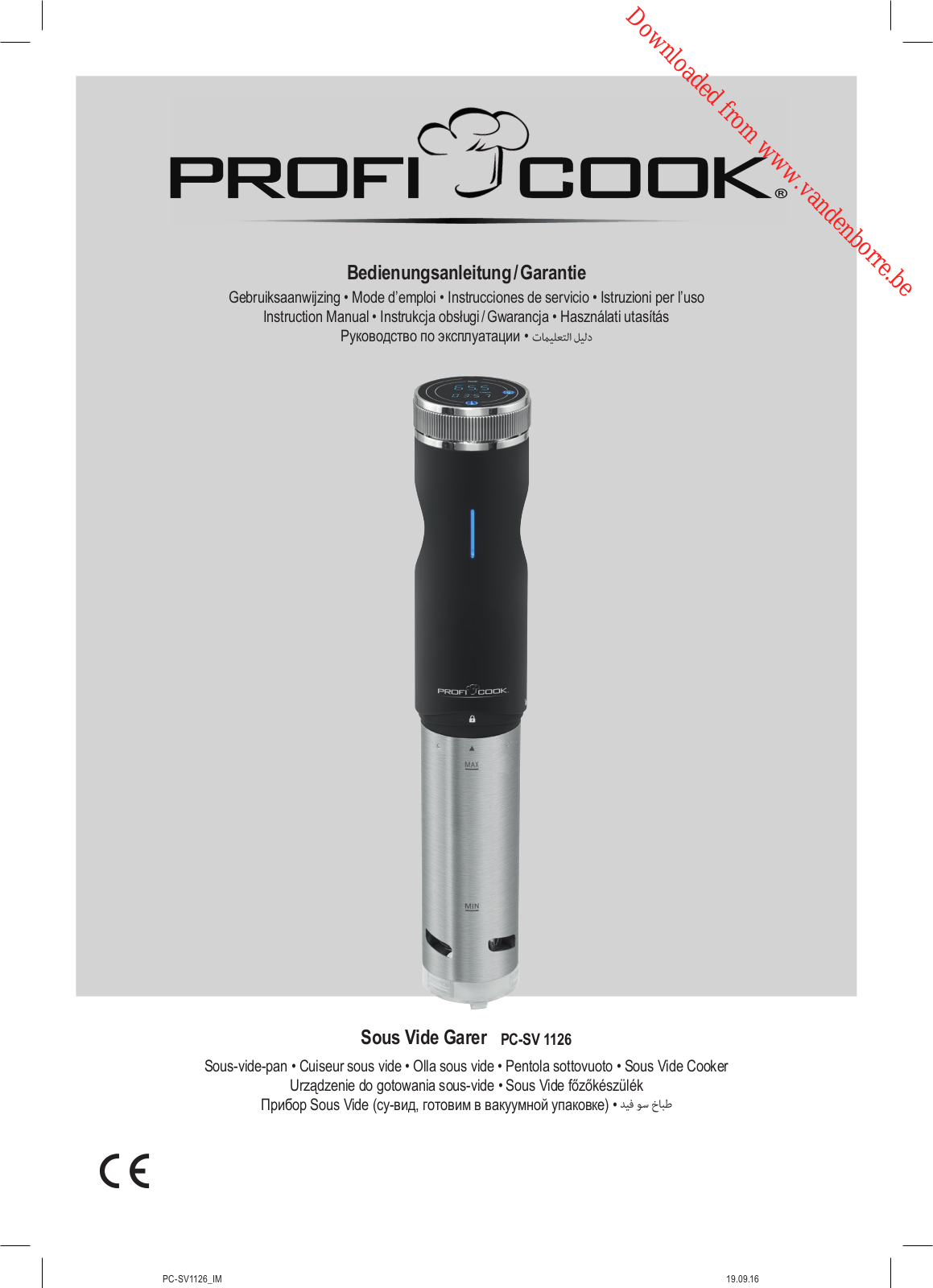 PROFICOOK SV1126 User Manual