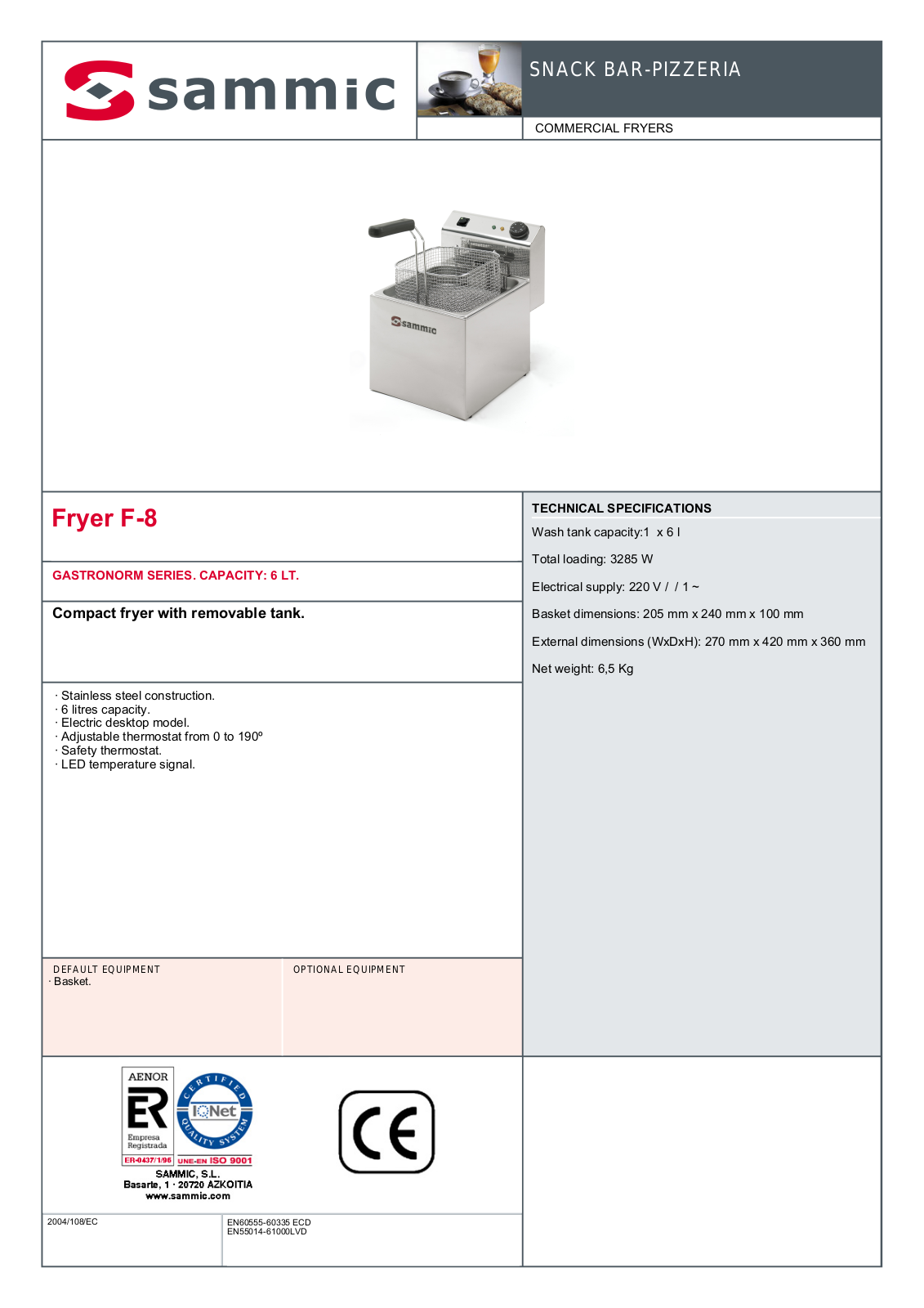 Sammic F-8 User Manual