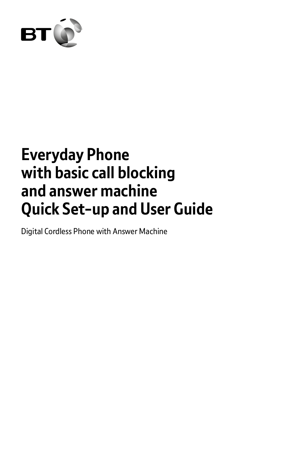 British Telecom Everyday Phone with basic call blocking and answer machine Service Manual