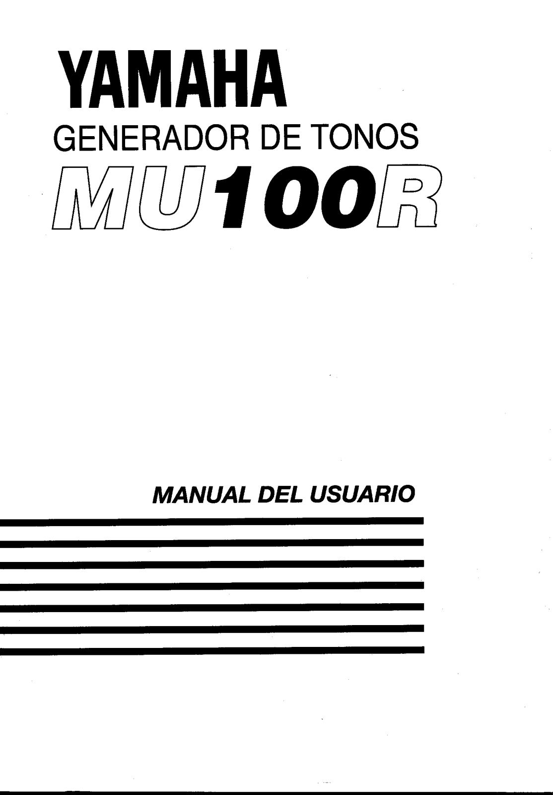 Yamaha MU100R User Manual