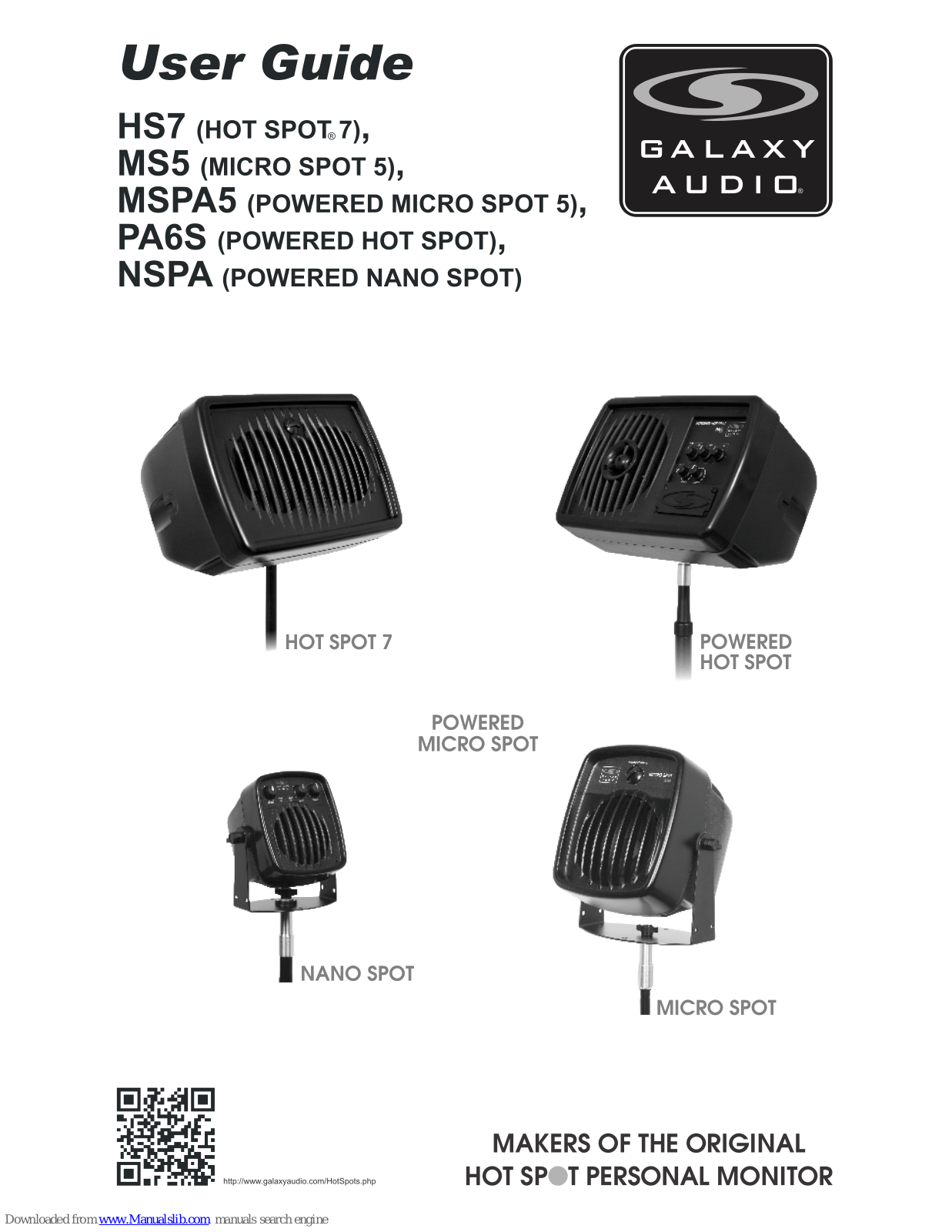 Galaxy Audio NSPA, MS5, MSPA, PA6S User Manual