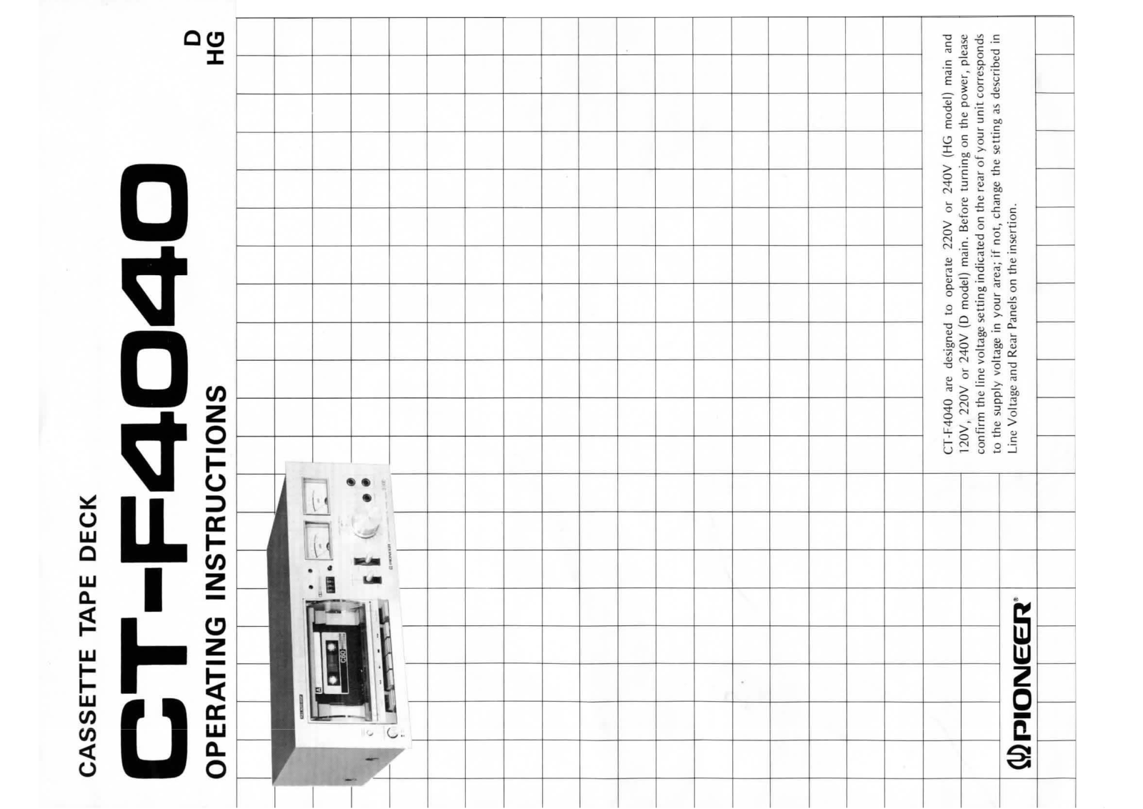 Pioneer CT-F4040 Owners Manual