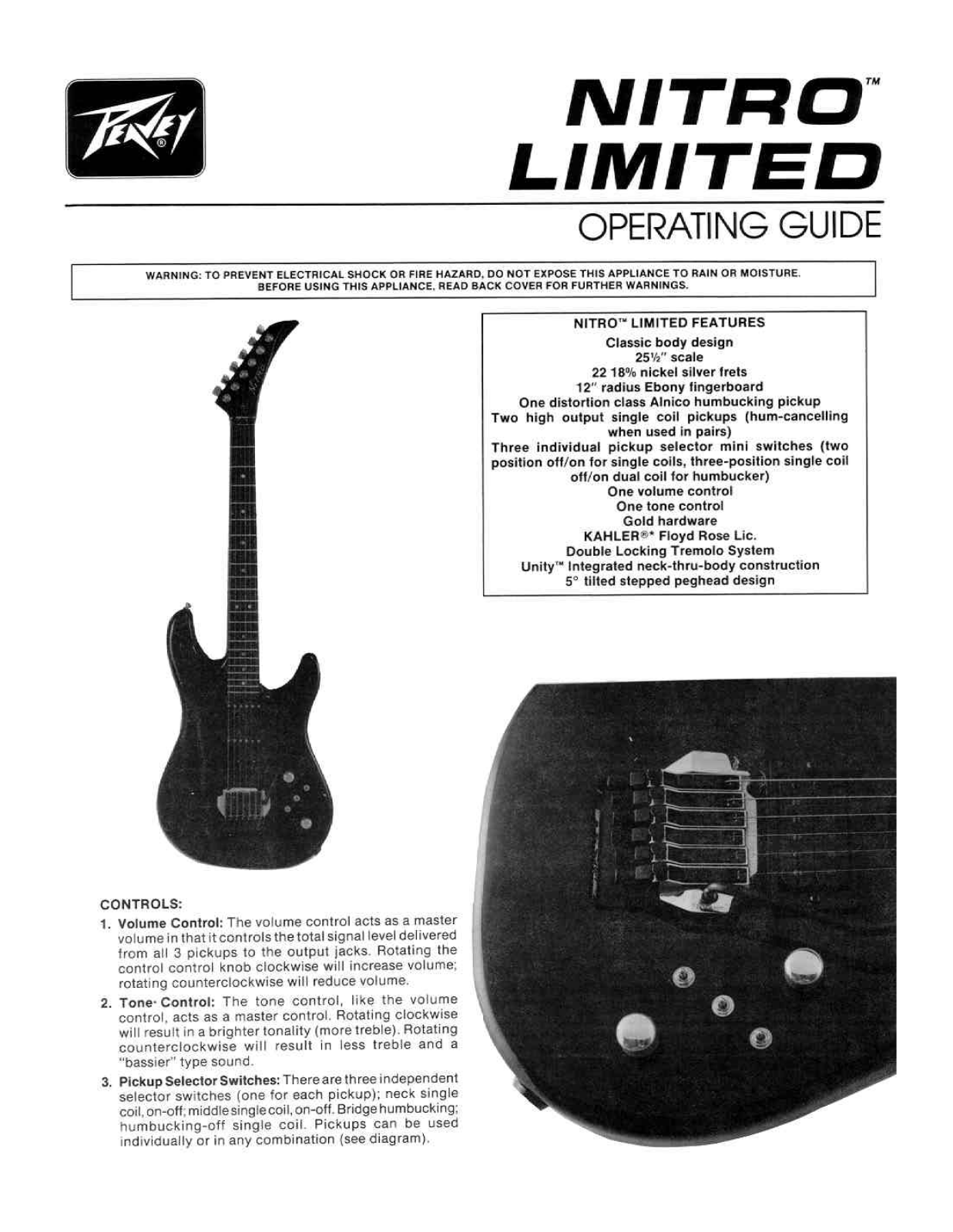 Peavey Nitro Limited User Manual