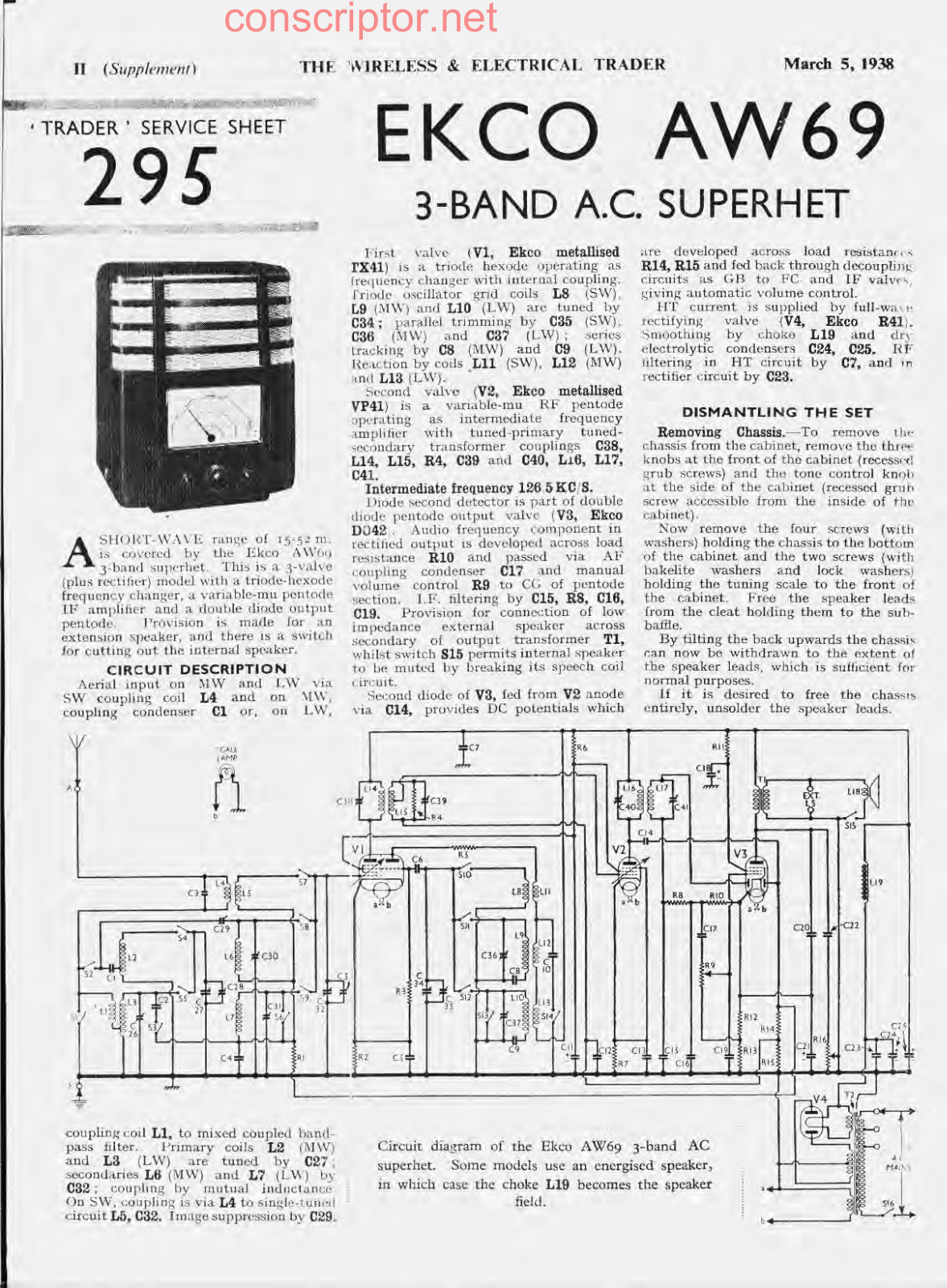 EKCO AW69 Service manual