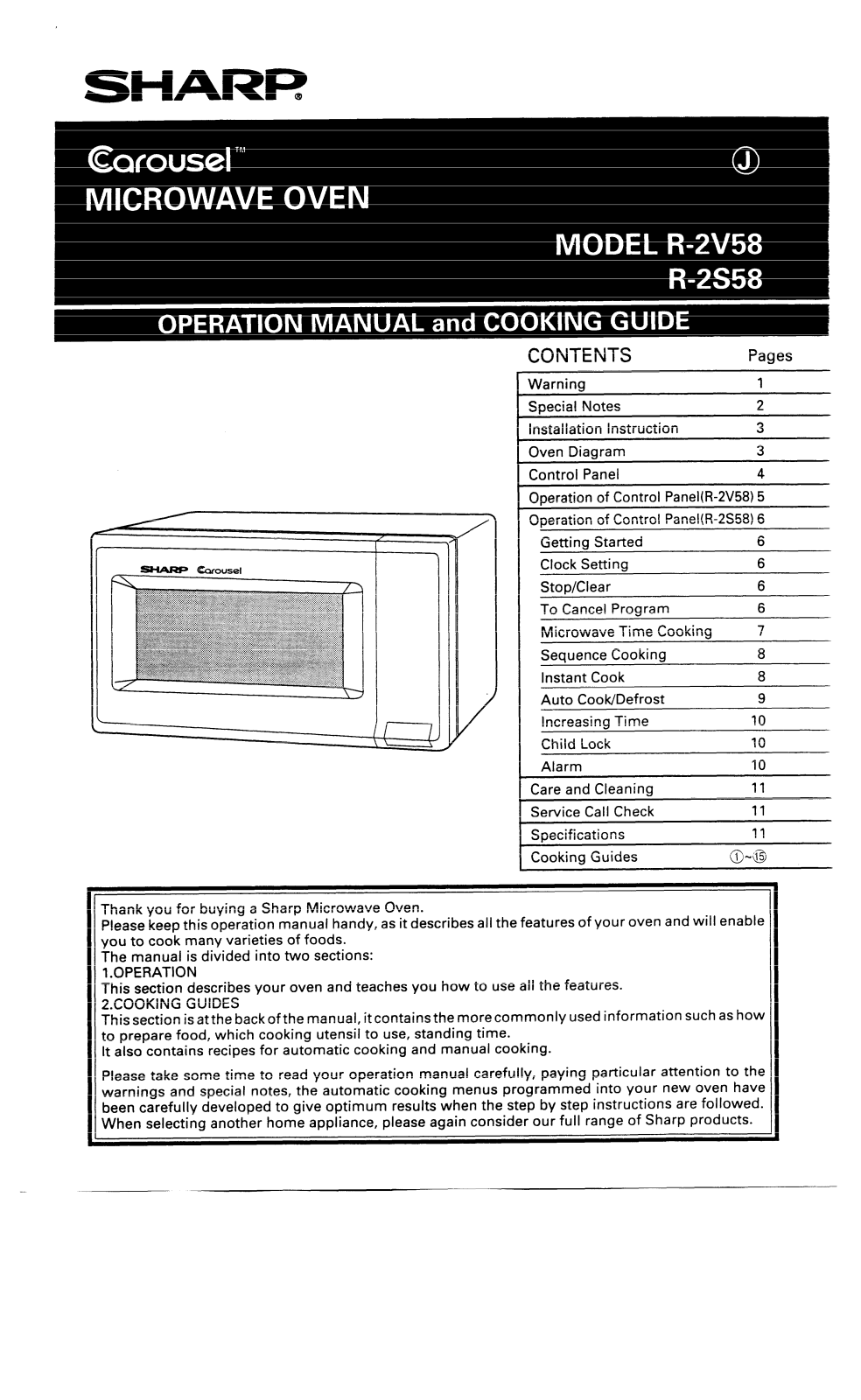 Sharp R-2V58 User Manual - ManualMachine.com