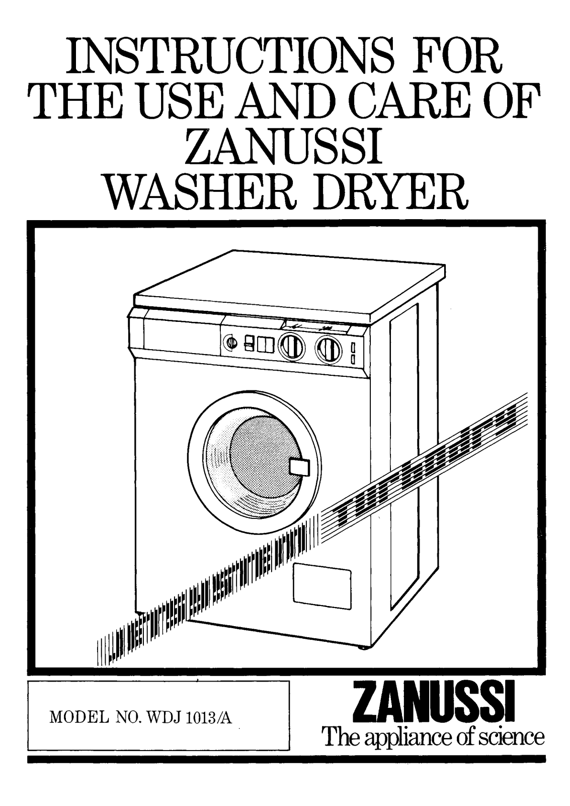 Zanussi WDJ 1013-A User Manual