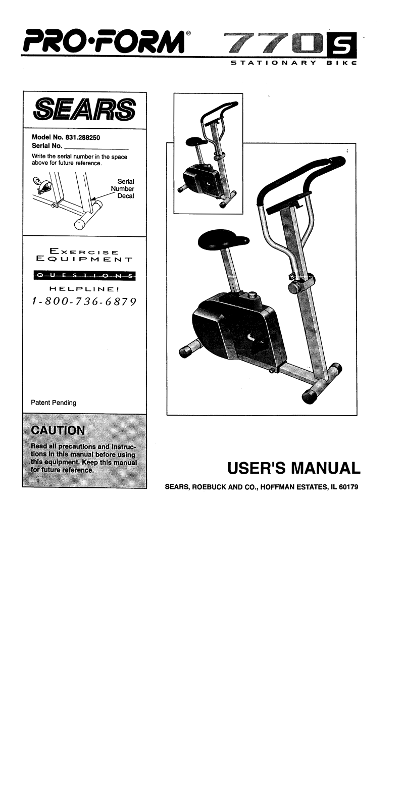 ProForm 288250 User Manual