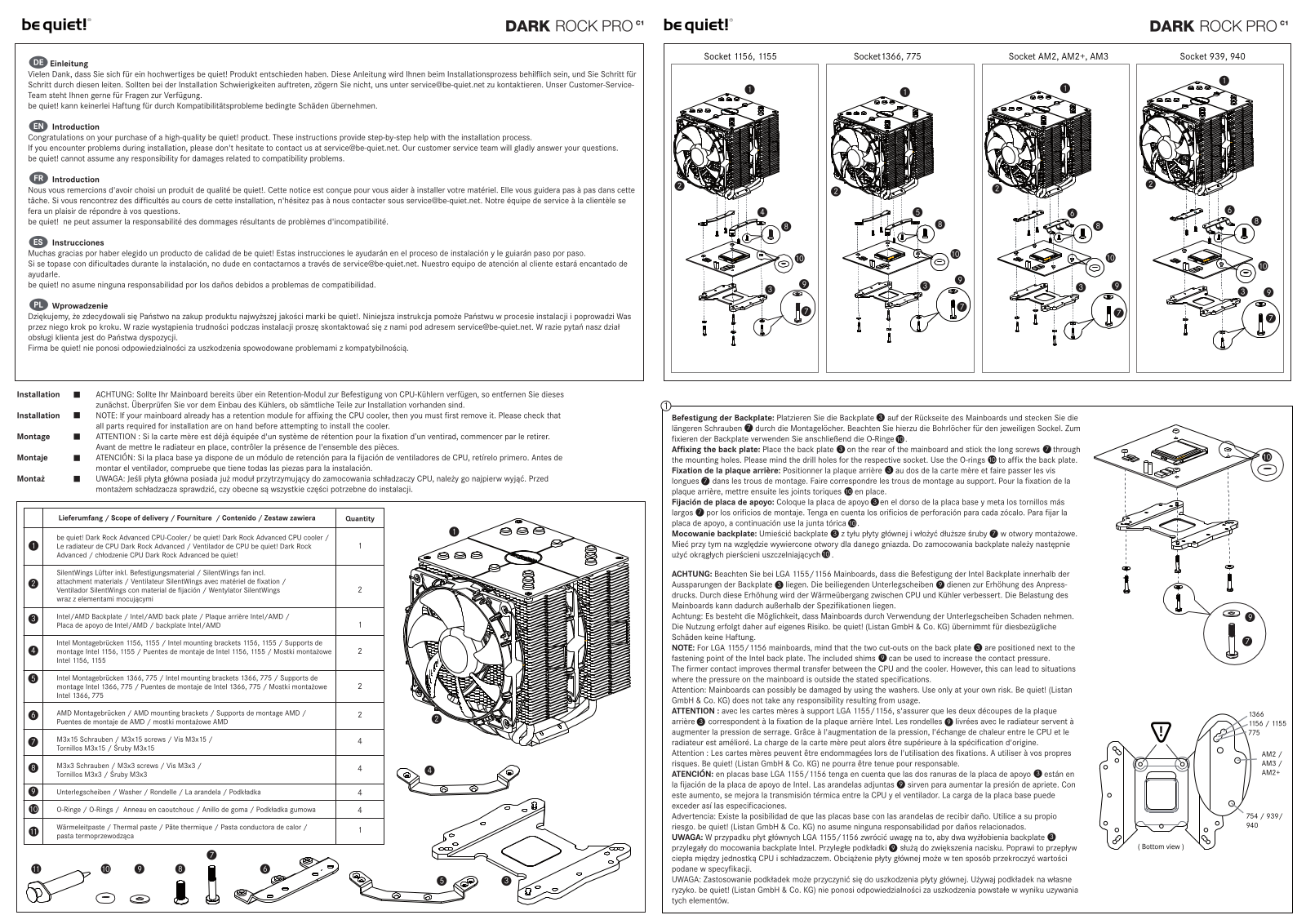 BeQuiet Dark Rock Pro C1 User guide