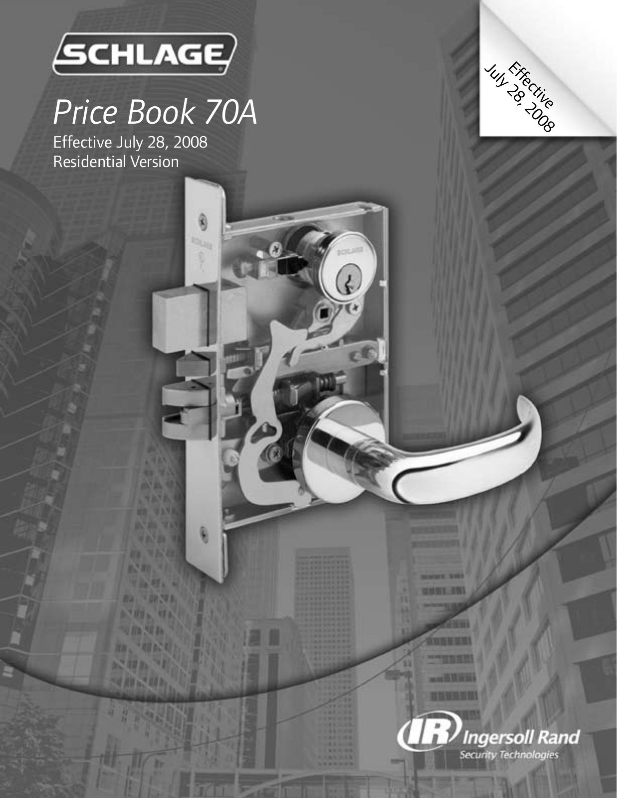 Schlage Price Book 70A User Manual