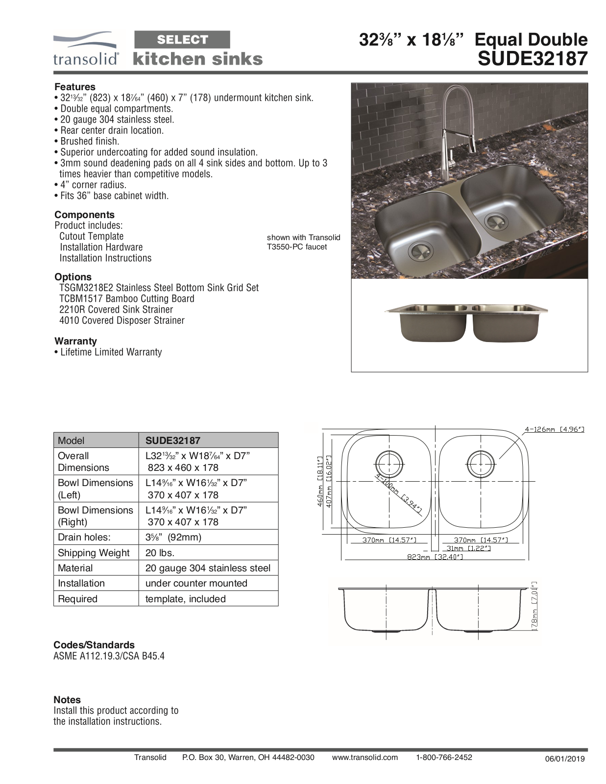 Transolid SBSW9745 Specifications - ManualMachine.com