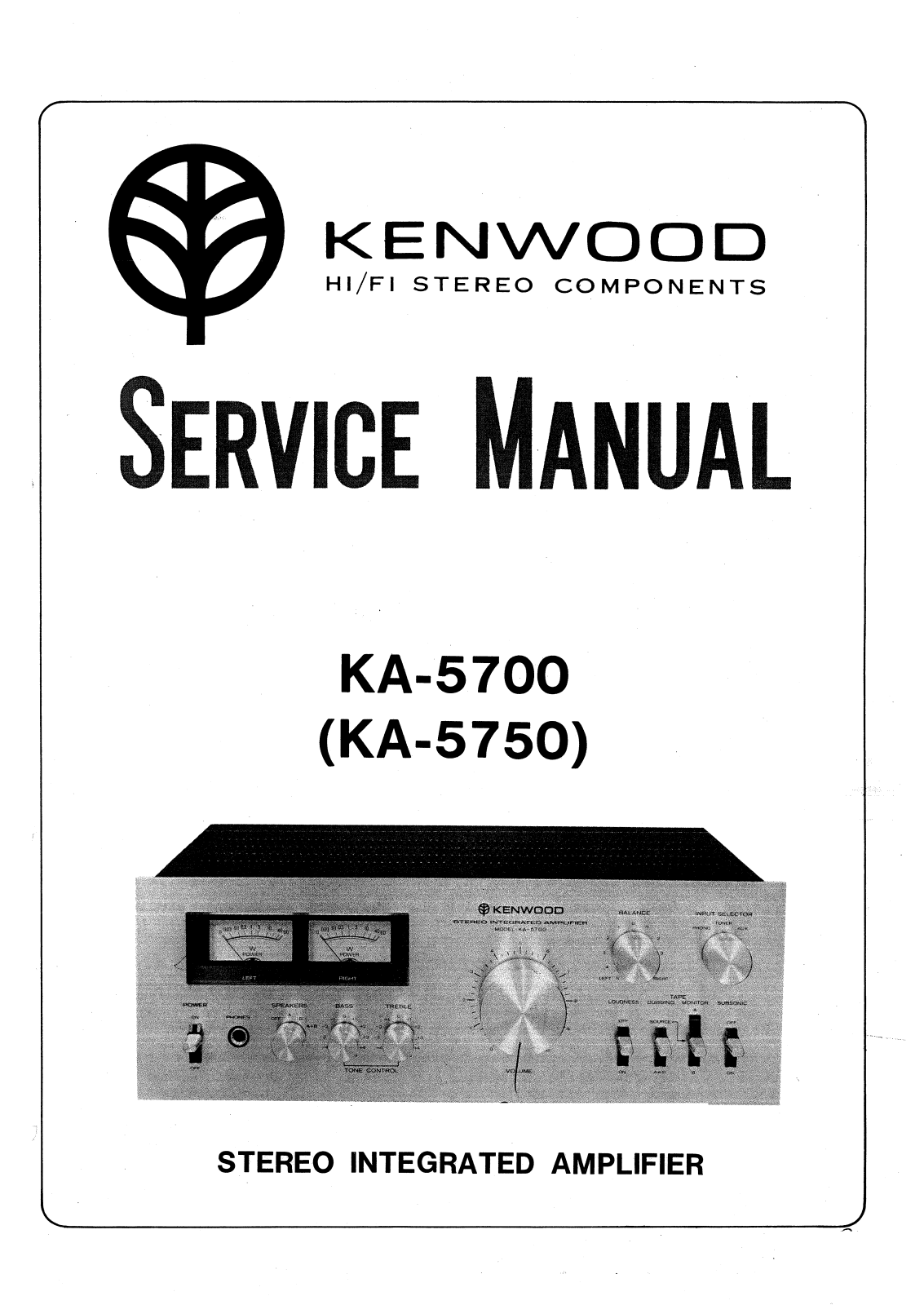 Kenwood K-5700, KA-5750 Service Manual