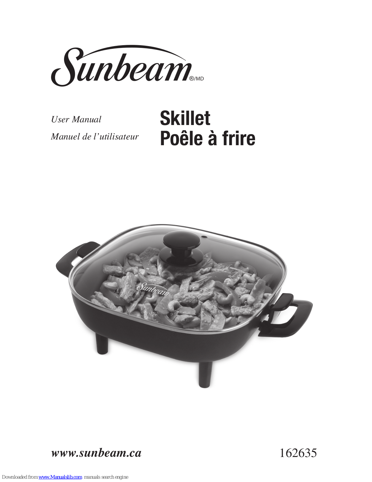 Sunbeam Skillet, SB11P-033 User Manual