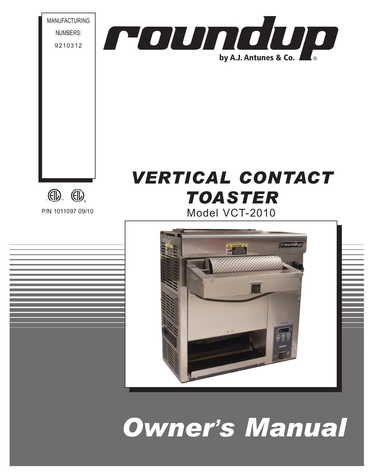 Antunes VCT-2010 Gen. 3 Parts List