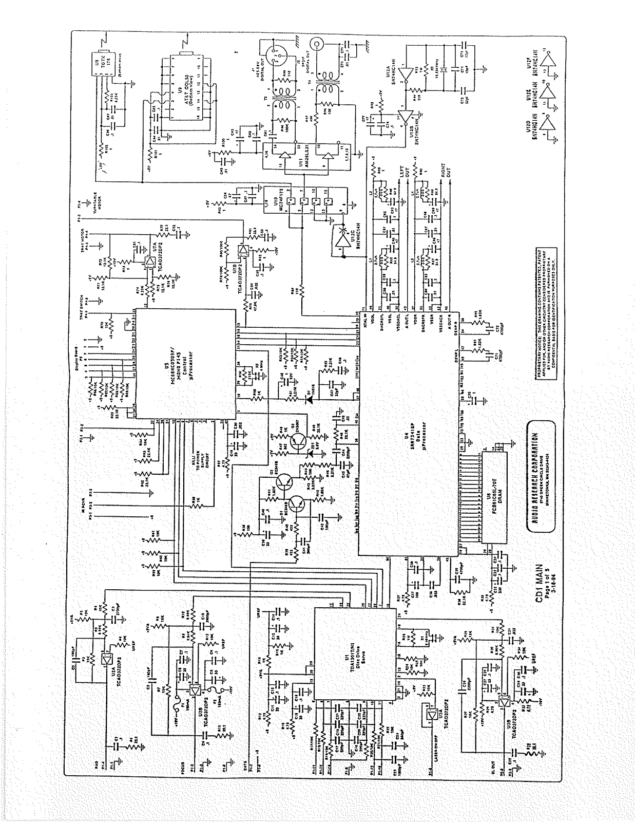 Audio Research CD1 1994 Schematic - ManualMachine.com